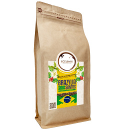 Kawa Ziarnista Brazylia Santos 1kg Speciality - 100% Arabica - Świeżo Palona